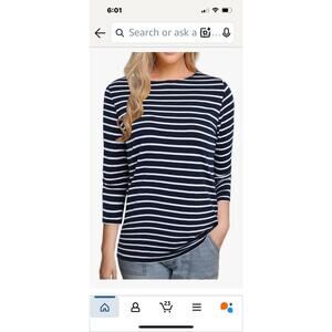 NWT LilyCoco Women's Striped Top - XL